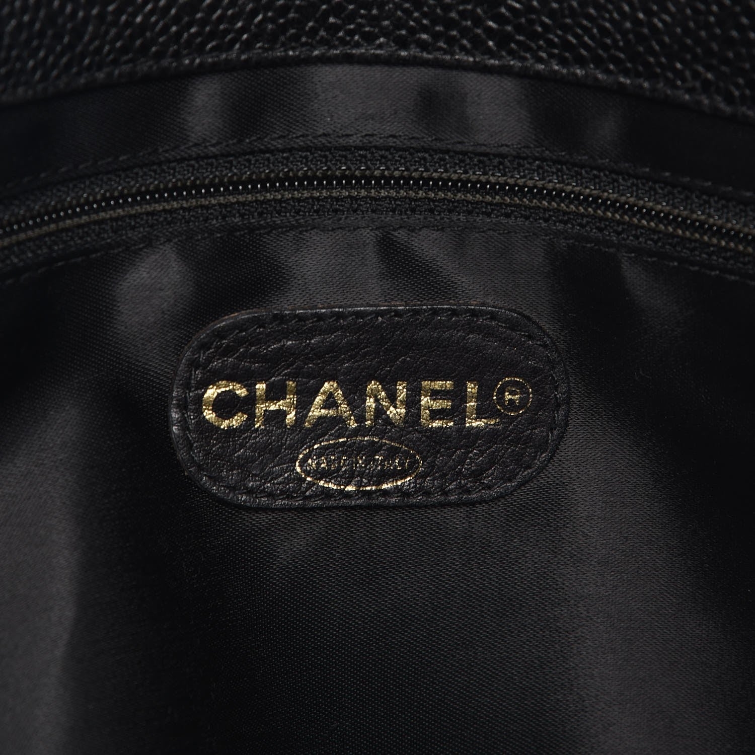 Chanel Caviar Large CC Shoulder Bag Black 6 of 8
