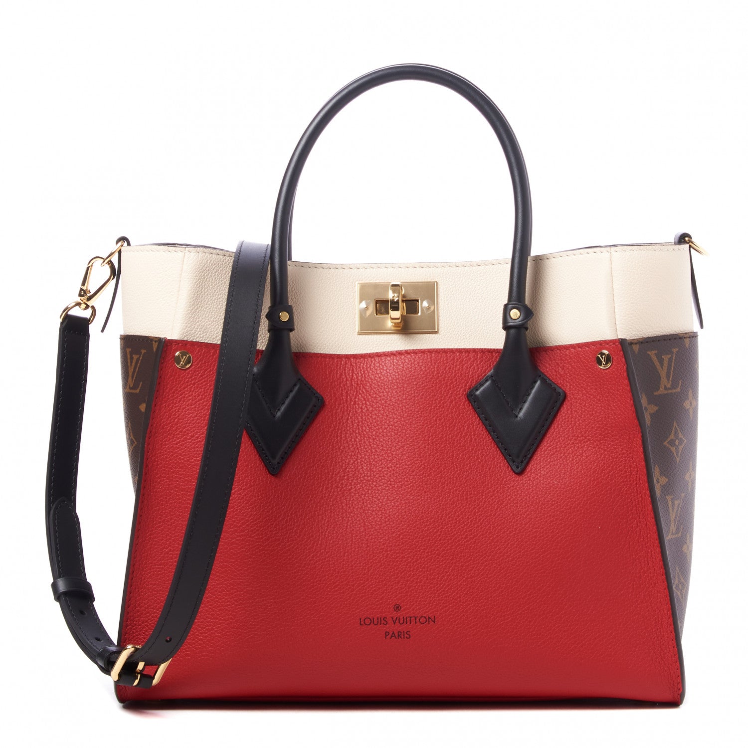 Louis Vuitton Calfskin Monogram On My Side Pirate Red 1 of 10