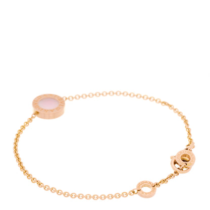 Bulgari 18K Rose Gold Mother of Pearl Carnelian BVLGARI BVLGARI Chain Bracelet 4 of 8