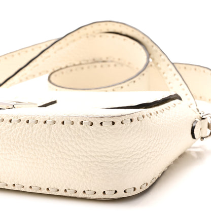 Fendi Cuoio Roma Sellerissima Nappa Sintetica Tape Stitch Baguette Bianco Ice 9 of 9