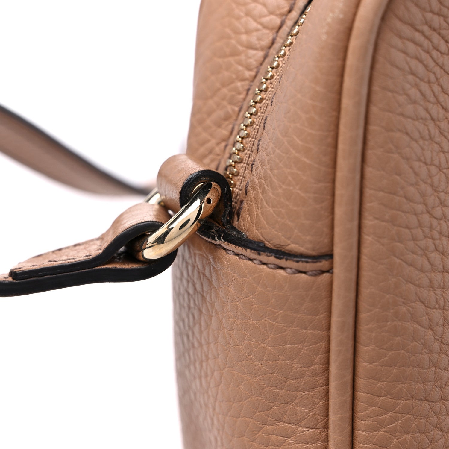 Gucci Pebbled Calfskin Small Soho Disco Bag Camelia 15 of 16