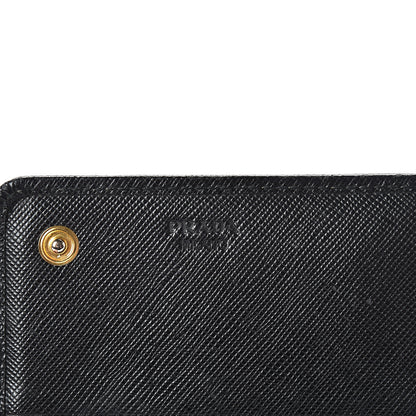 Prada Saffiano Bow Continental Wallet Black 5 of 10