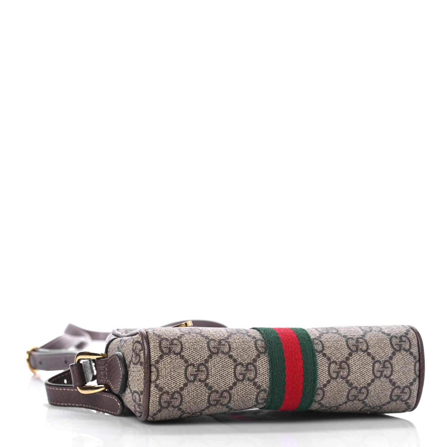 Gucci GG Supreme Monogram Web Mini Ophidia Shoulder Bag Brown 4 of 10
