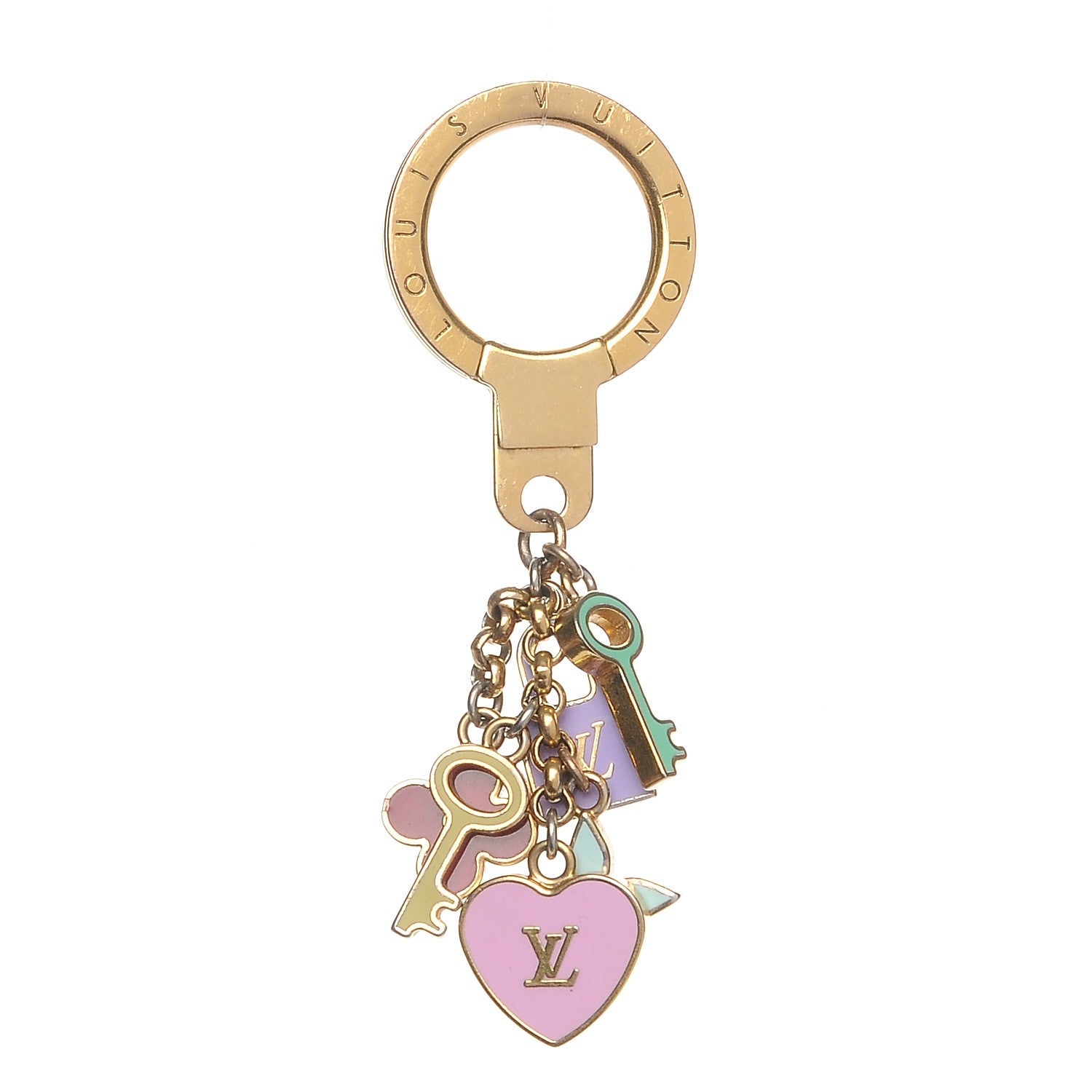 Louis Vuitton Enamel Pretty Charms Key Ring Holder 1 of 3