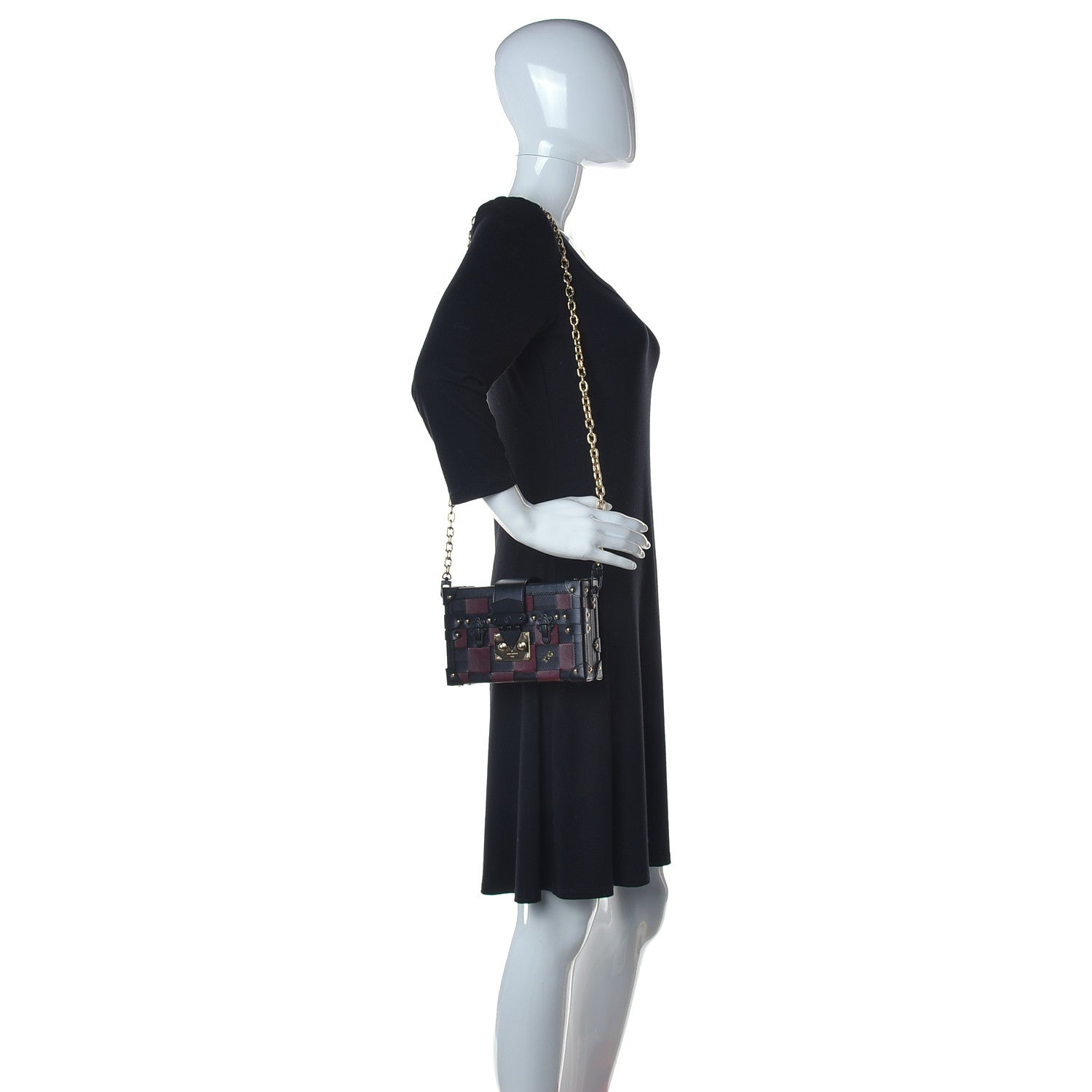 Louis Vuitton Damier Tressage Petite Malle Black 2 of 10