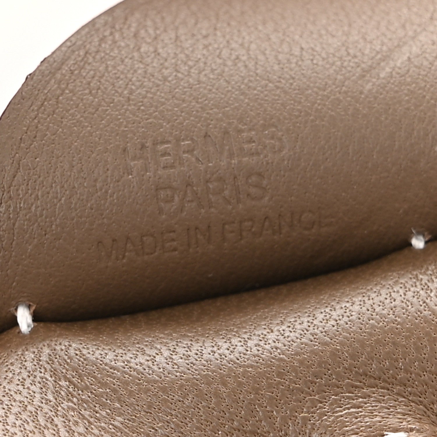 Hermes Milo Lambskin Grigri Rodeo Pegase Horse Bag Charm PM Etoupe 3 of 5