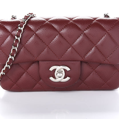 Chanel Caviar Quilted Extra Mini Flap Burgundy 9 of 9