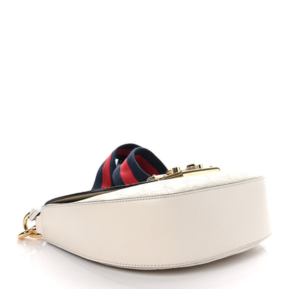 Gucci Guccissima Web Medium Padlock Messenger Shoulder Bag White 4 of 9