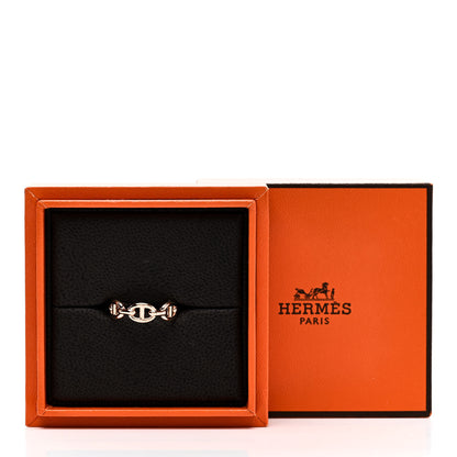 Hermes 18K Rose Gold PM Chaine d'Ancre Enchainee Ring 51 5.75 5 of 5