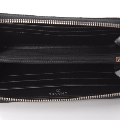 Chanel Caviar Quilted Large Gusset Zip Around Wallet Black 5 of 9