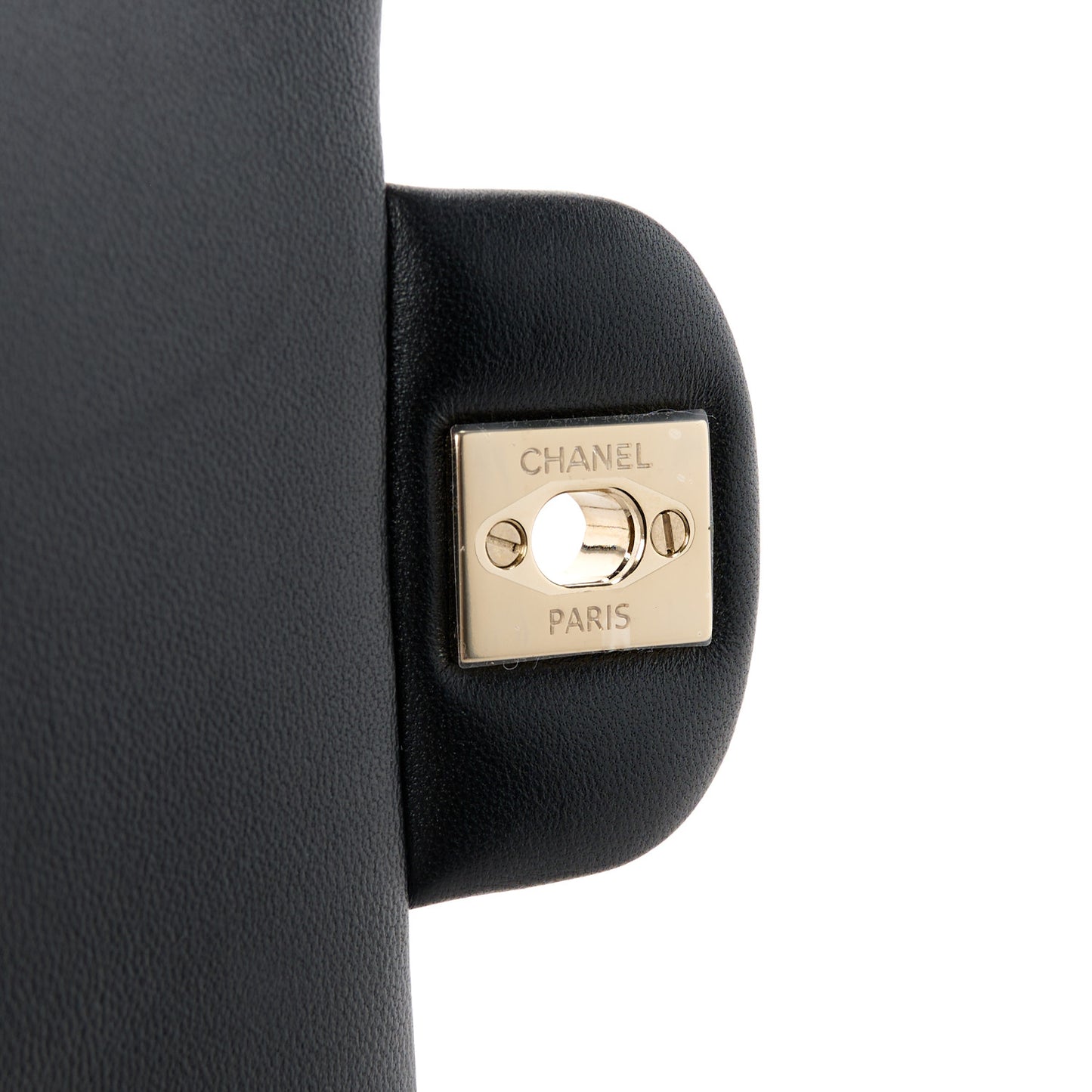 Lambskin Quilted Mini Top Handle Rectangular Flap Black