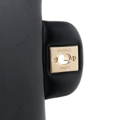Chanel Lambskin Quilted Mini Top Handle Rectangular Flap Black 7 of 12