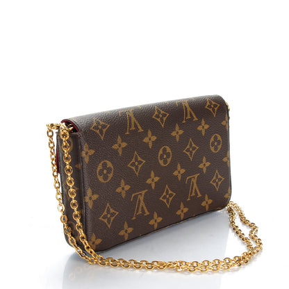 Louis Vuitton Monogram Pochette Felicie Chain Wallet Fuchsia 3 of 9