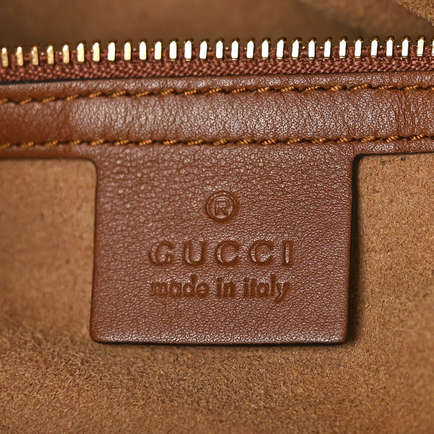 GG Supreme Monogram Large Linea A Hobo Light Brown