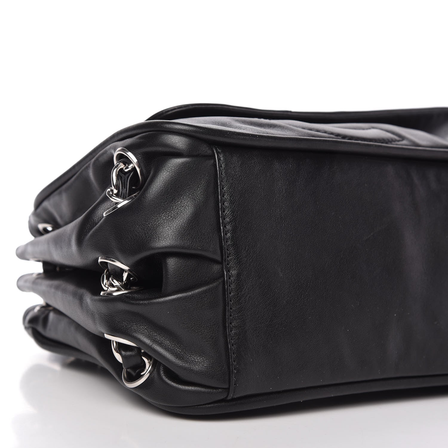 Chanel Calfskin Diagonal Ligne Flap Black 6 of 9