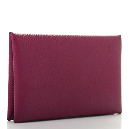 Hermes Epsom Calvi Card Case Tosca 3 of 7