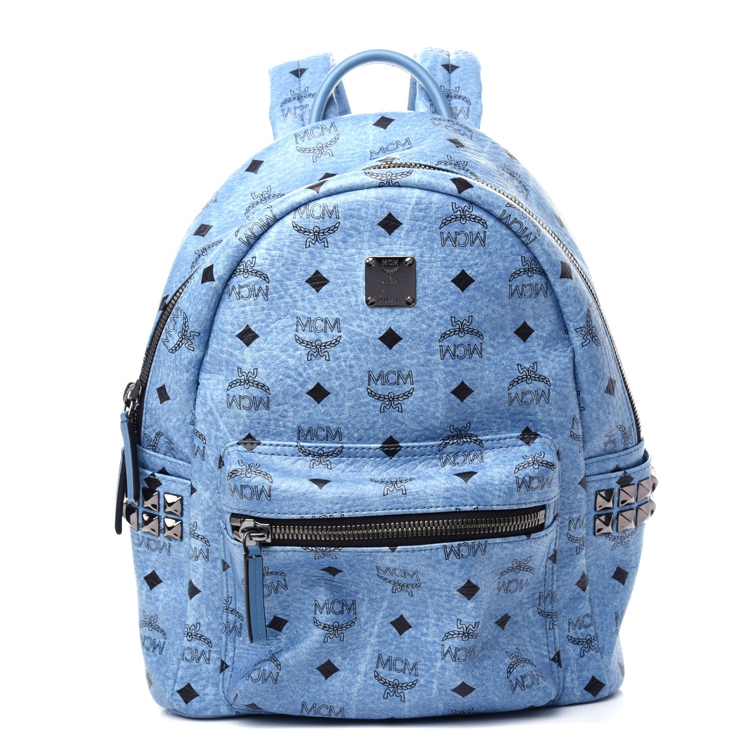 MCM Visetos Side Stud Mini Stark Backpack Blue 1 of 10