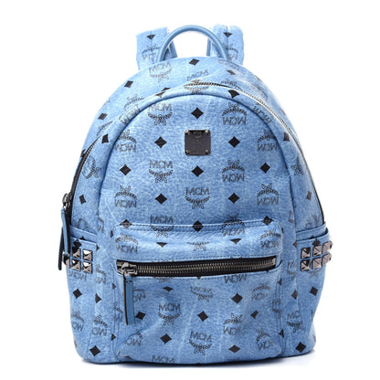 MCM Visetos Side Stud Mini Stark Backpack Blue 1 of 10
