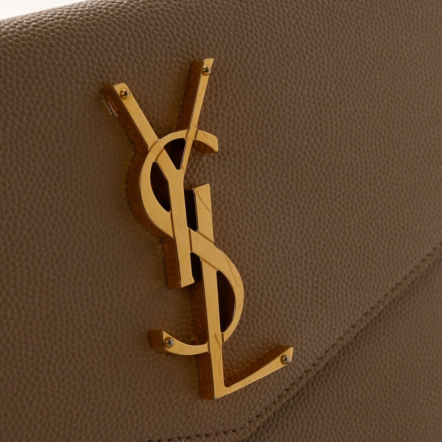 Saint Laurent Grain De Poudre Uptown Pouch Dark Beige 9 of 9