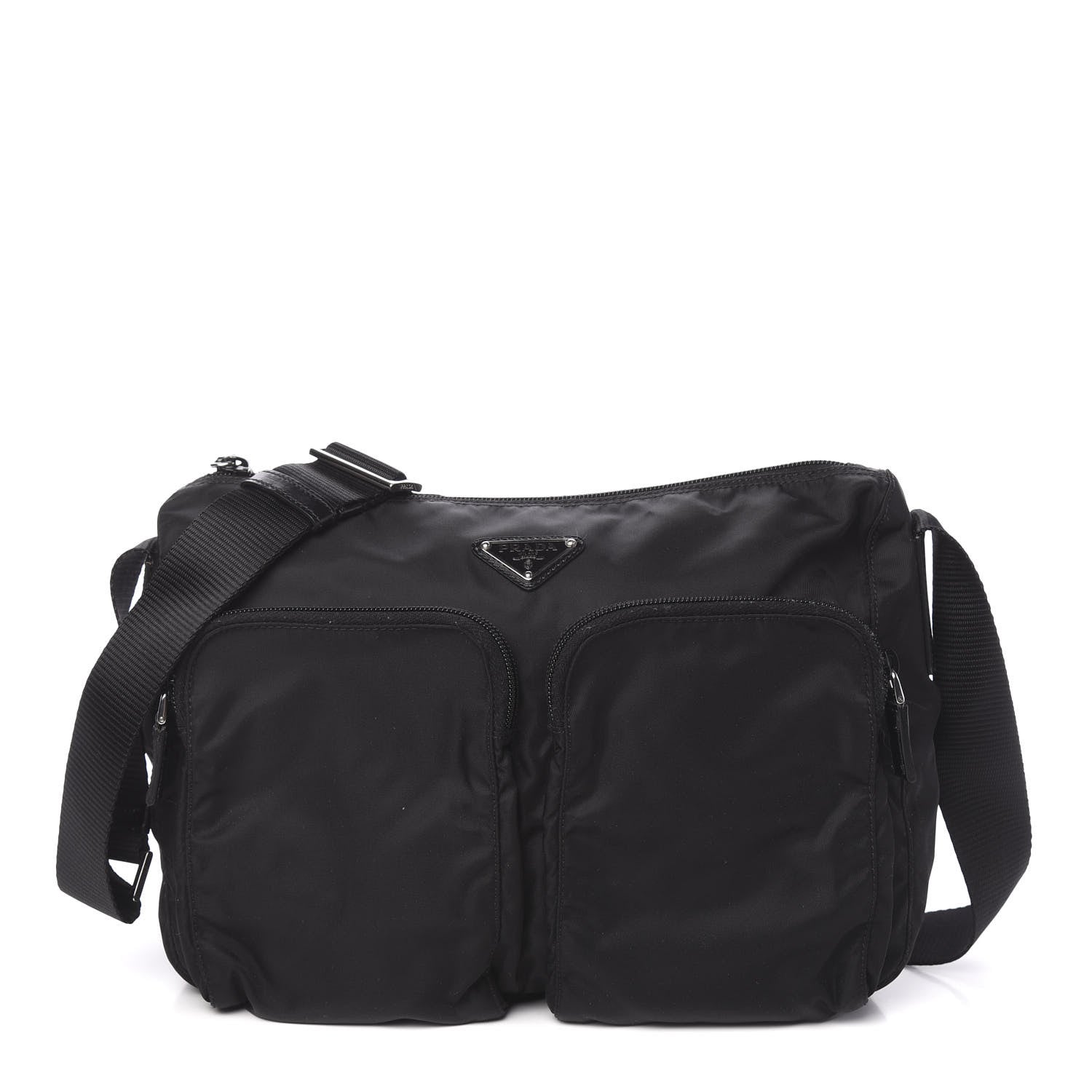 Prada Tessuto Nylon Messenger Bag Black 1 of 10