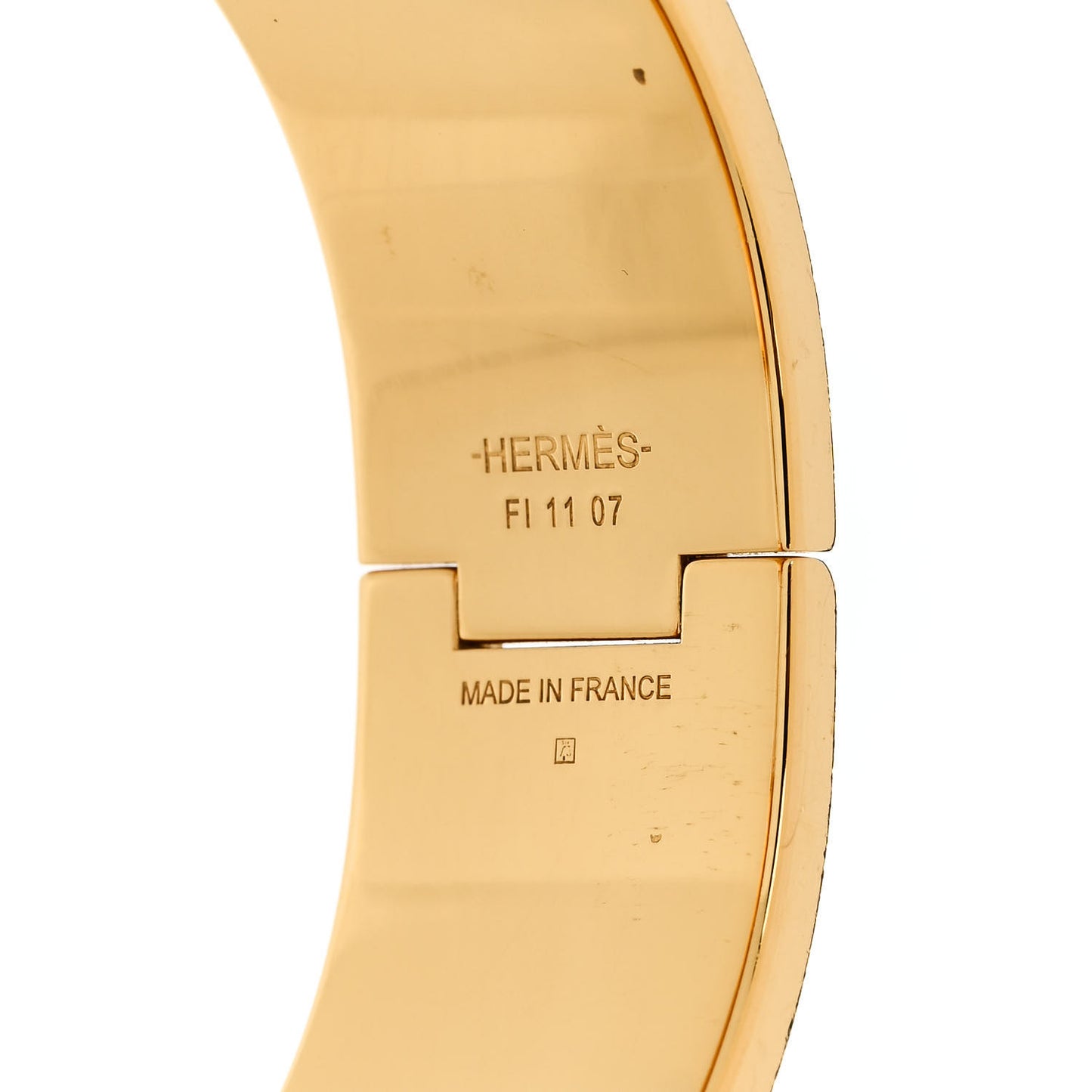 Enamel Wide Clic Clac H Bracelet PM White