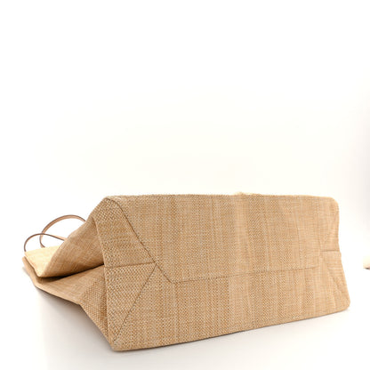 Prada Raffia Logo Tote Naturale 4 of 9