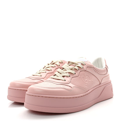 Gucci Calfskin GG Tennis Embossed Womens Platform 55mm Sneakers 40 Powder Pink 3 of 9