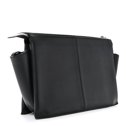 Celine Smooth Calfskin Tri-Fold Clutch on Chain Black 3 of 9