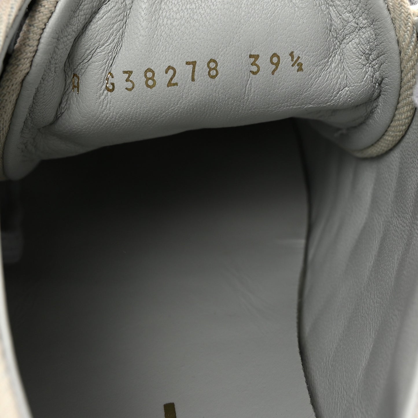 Denim Quilted Sneakers 39.5 Light Blue