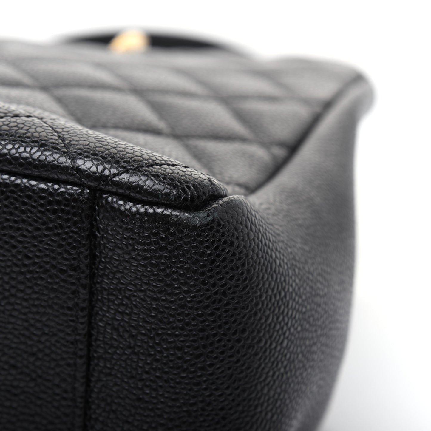 Caviar Quilted Grand Shopping Tote GST Black