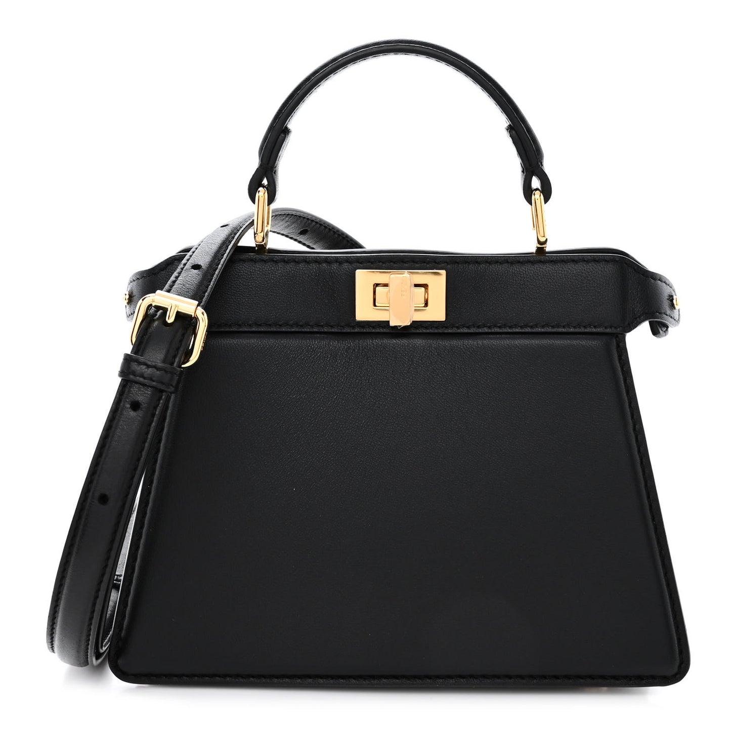 Shiny Nappa Petite Peekaboo I SEE U Satchel Black