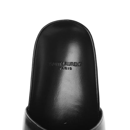 Saint Laurent Calfskin Monogram Joan Slide Sandals 35.5 Black 9 of 11