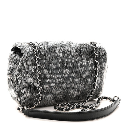 Chanel Sequin Mini Rectangular Single Flap Black 3 of 10