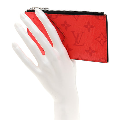 Louis Vuitton Taigarama Coin Card Holder Fire Red 2 of 6