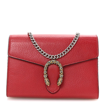 Gucci Calfskin Mini Dionysus Chain Wallet Hibiscus Red 1 of 10