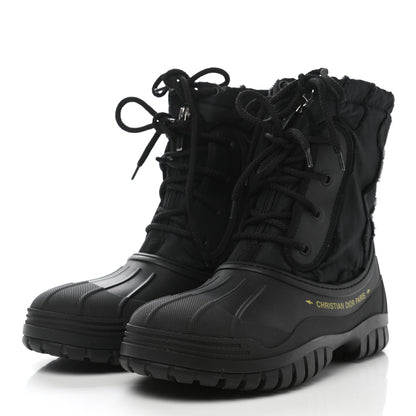 Christian Dior Rubber Nylon D-Venture 40 Boots Black 3 of 8