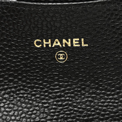 Chanel Caviar Quilted Flap Card Holder Wallet Black 7 of 9