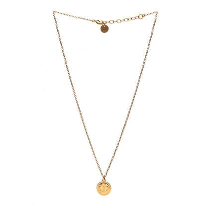Christian Dior Metal CD Logo Necklace Gold 3 of 5