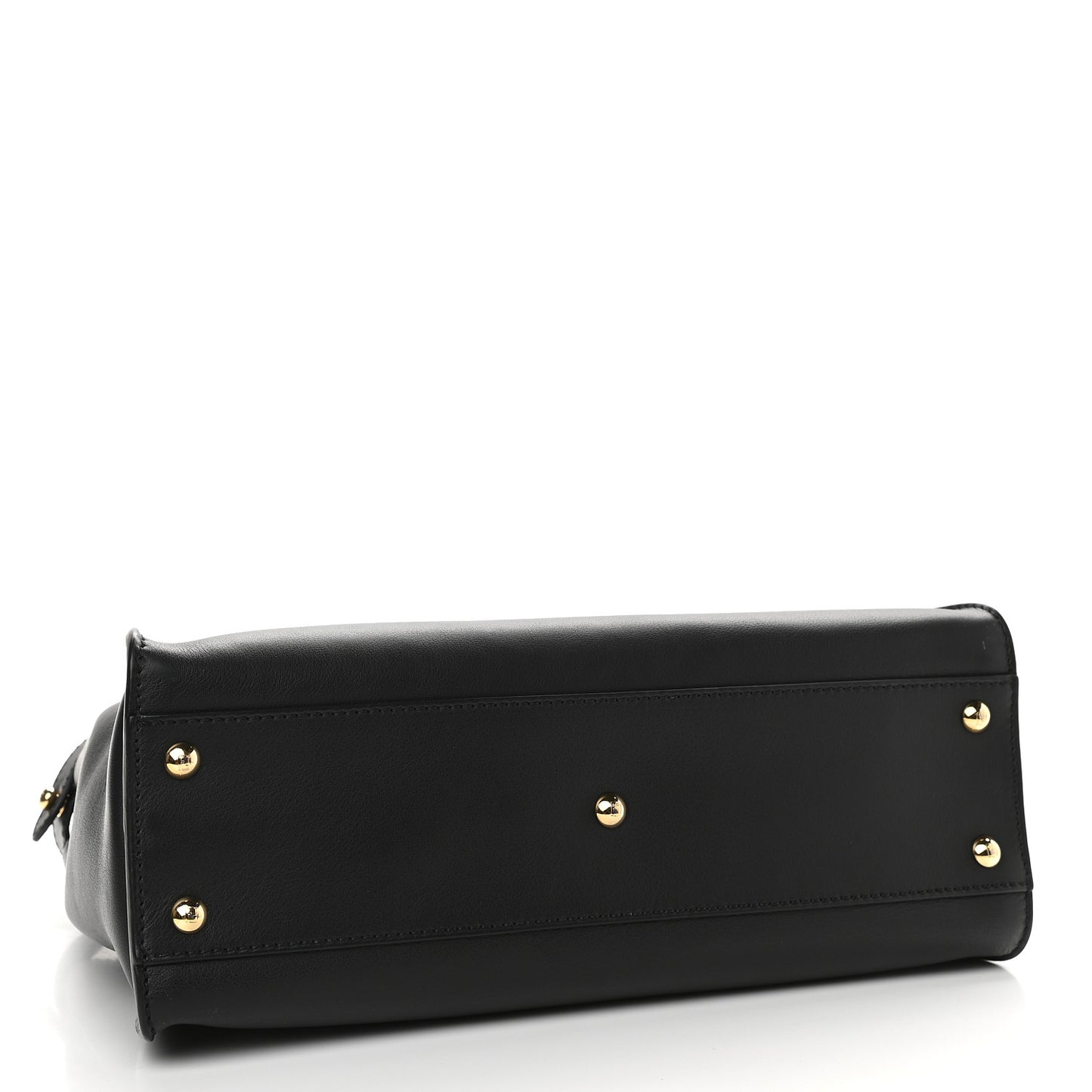 Vitello Seta Shiny Nappa Medium Peekaboo Iconic Satchel Black
