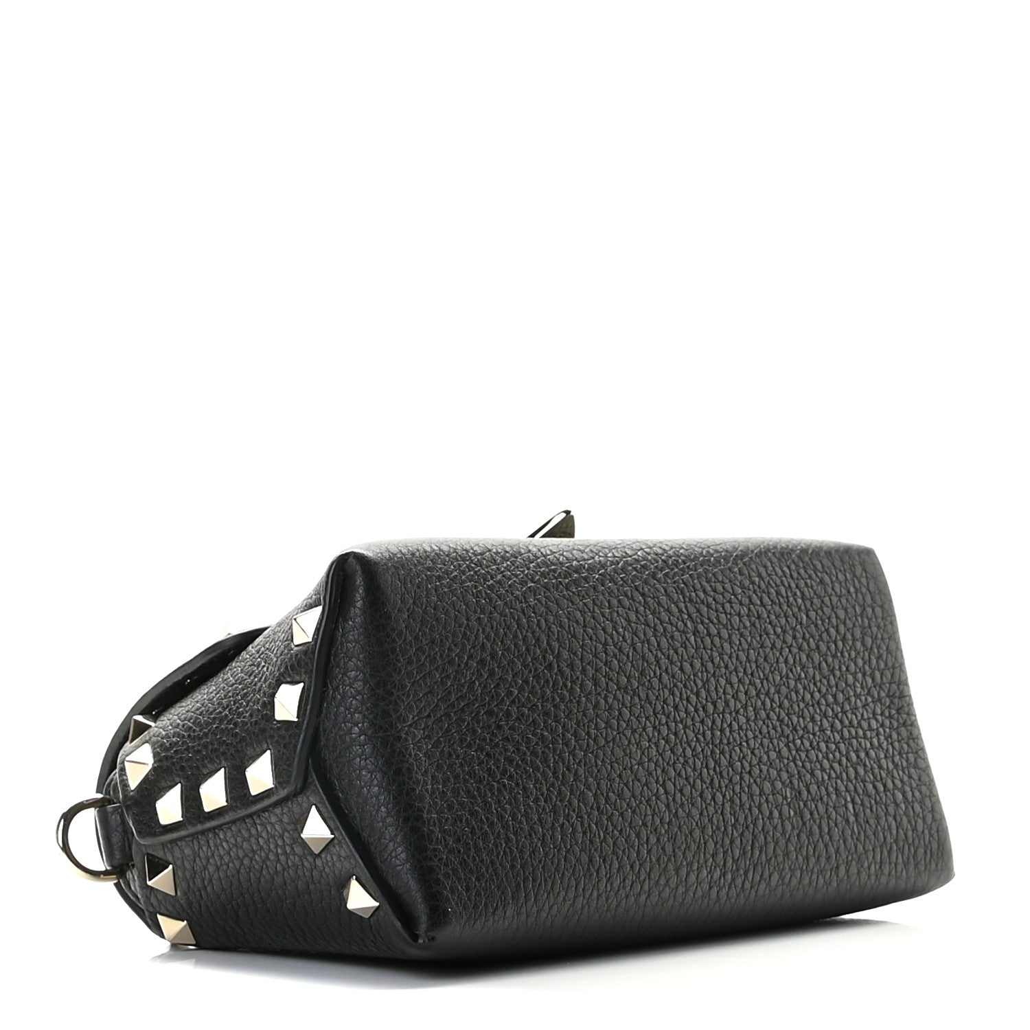 Valentino Garavani Pebbled Calfskin Mini Rockstud Crossbody Bag Black 4 of 9