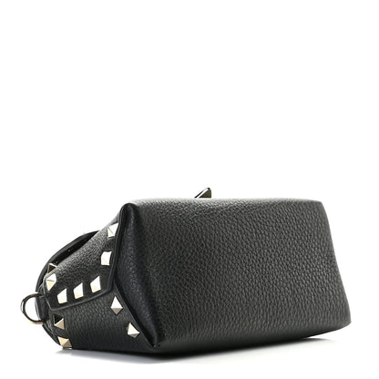 Valentino Garavani Pebbled Calfskin Mini Rockstud Crossbody Bag Black 4 of 9
