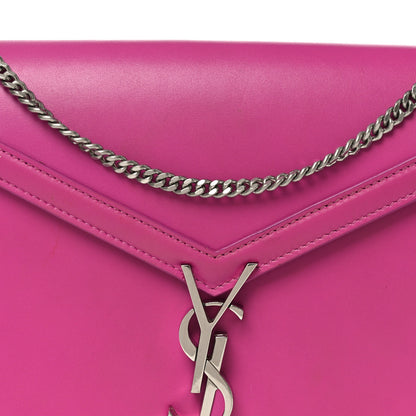 Saint Laurent Smooth Calfskin Monogram Cassandra Clasp Bag Electric Fuchsia 7 of 9