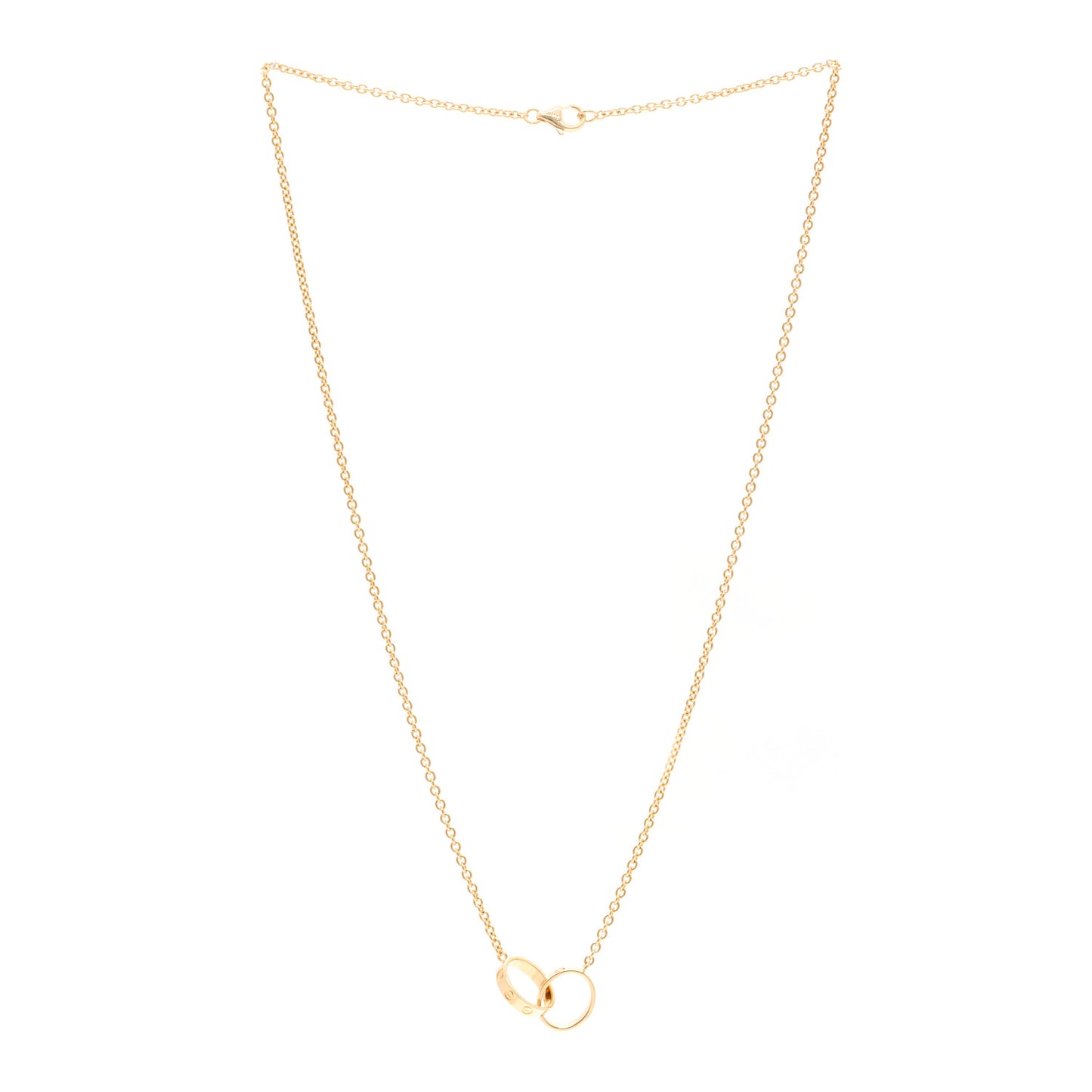 18K Yellow Gold Interlocking LOVE Necklace
