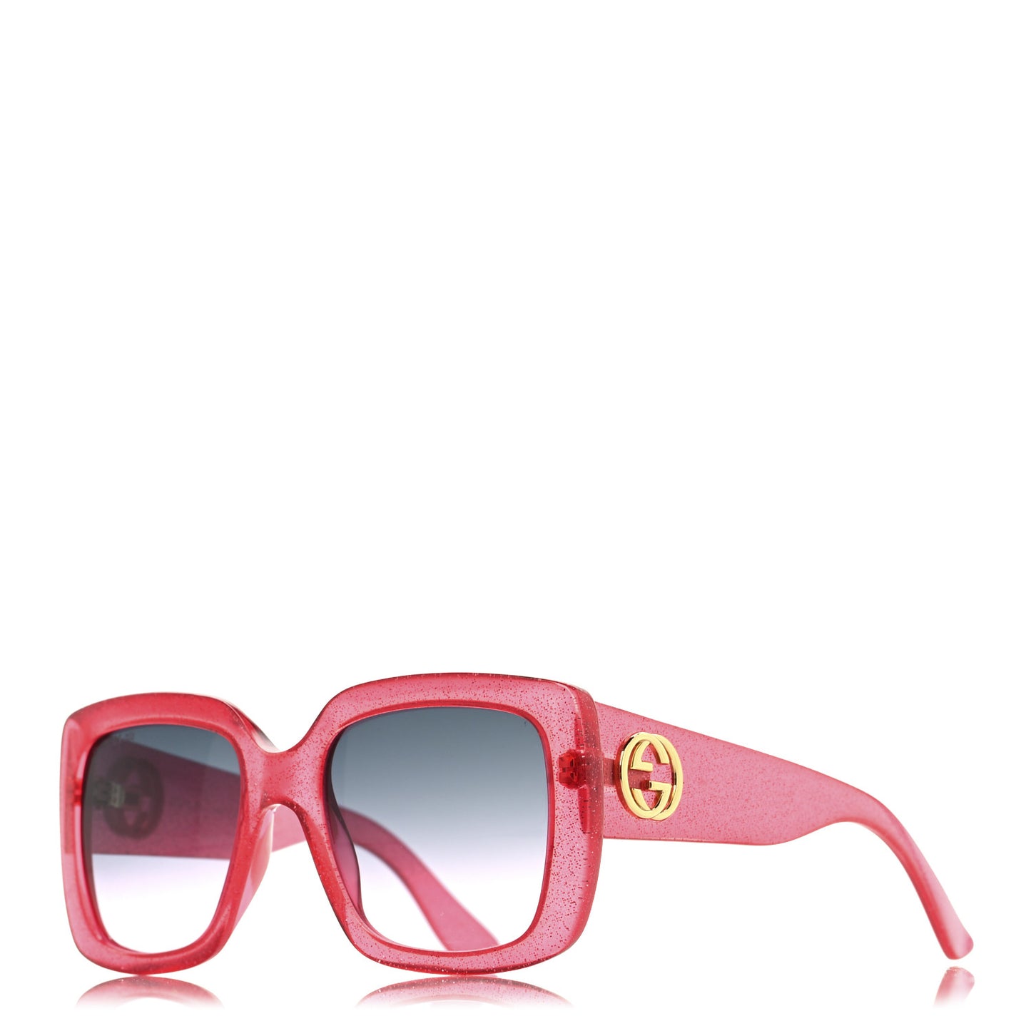 Acetate Square Frame Glitter GG0141S Sunglasses Pink