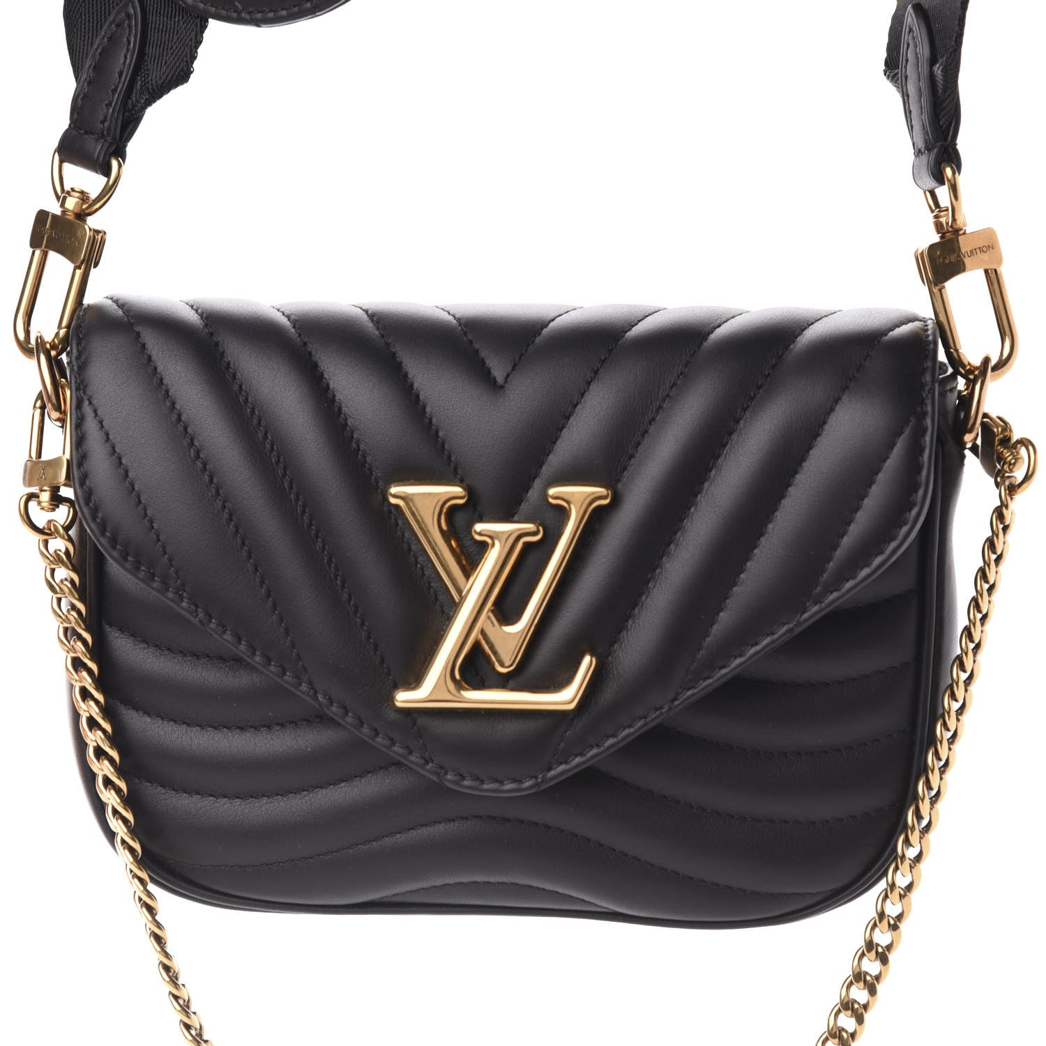 Louis Vuitton Calfskin New Wave Multi Pochette Black 11 of 12
