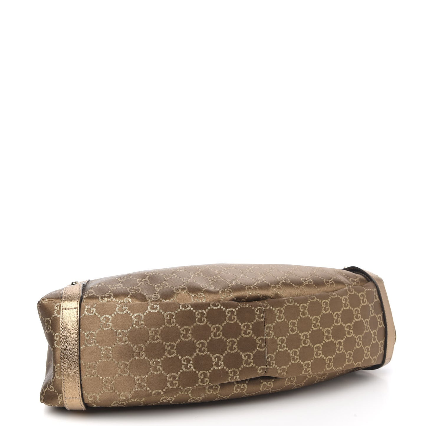 Satin Monogram Medium Abbey Shoulder Bag Bronze