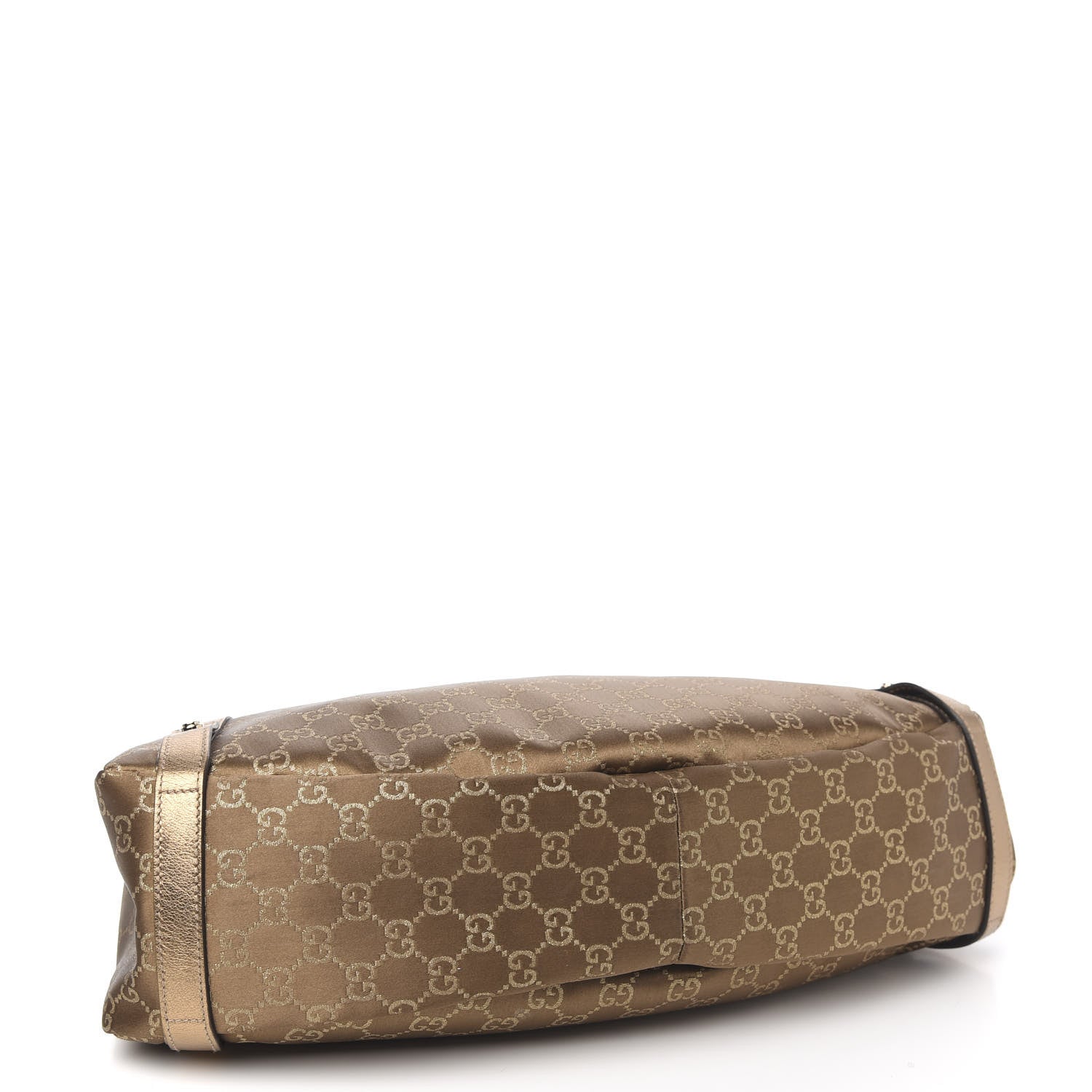 Gucci Satin Monogram Medium Abbey Shoulder Bag Bronze 3 of 9