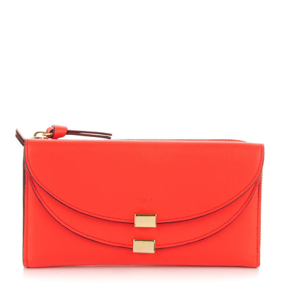 Chloe Calfskin Georgia Flap Wallet Poppy 1 of 9
