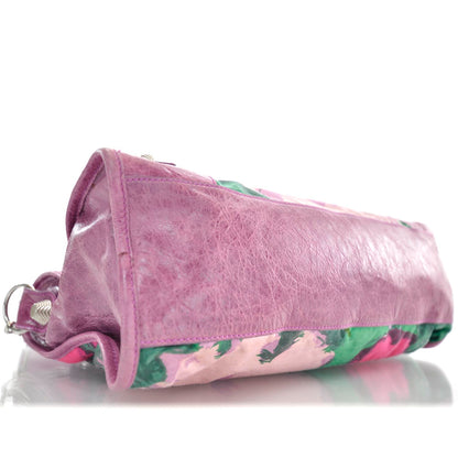Balenciaga Agneau Canvas Floral Giant 21 Silver Hardware City Magenta 6 of 12