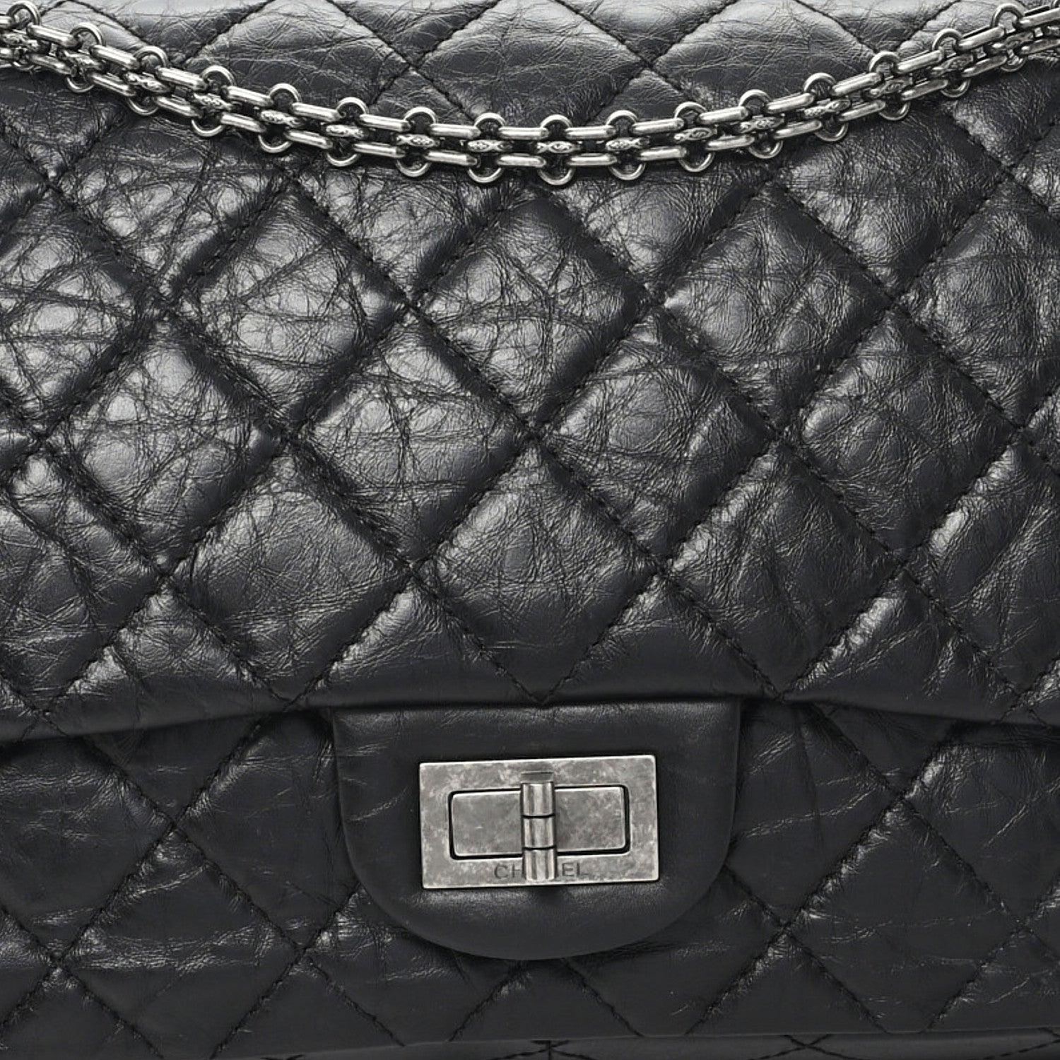 Chanel Aged Calfskin Quilted 2.55 Reissue 227 Flap Black 8 of 11